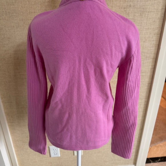 Women's St. John By Marie Gray Pink Cashmere Zip Up Cardigan Sweater - Size S - Picture 4 of 6